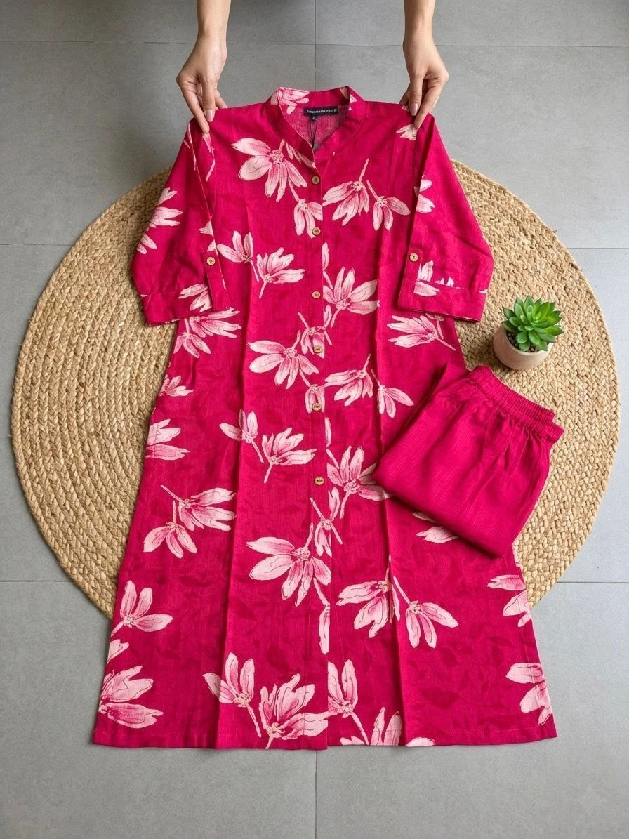 SUMMER SUNSHINE KURTA SET-Bamboo Cotton 5