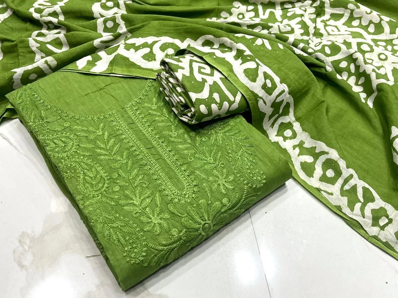 *COTTON LAKHNAVI* DRESS PIECE 6