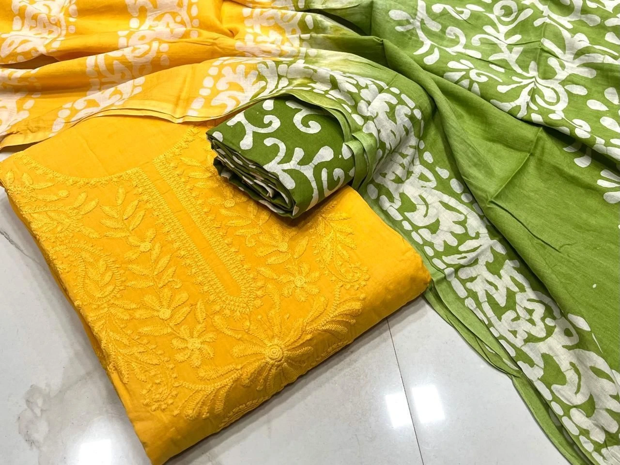 *COTTON LAKHNAVI* DRESS PIECE 10