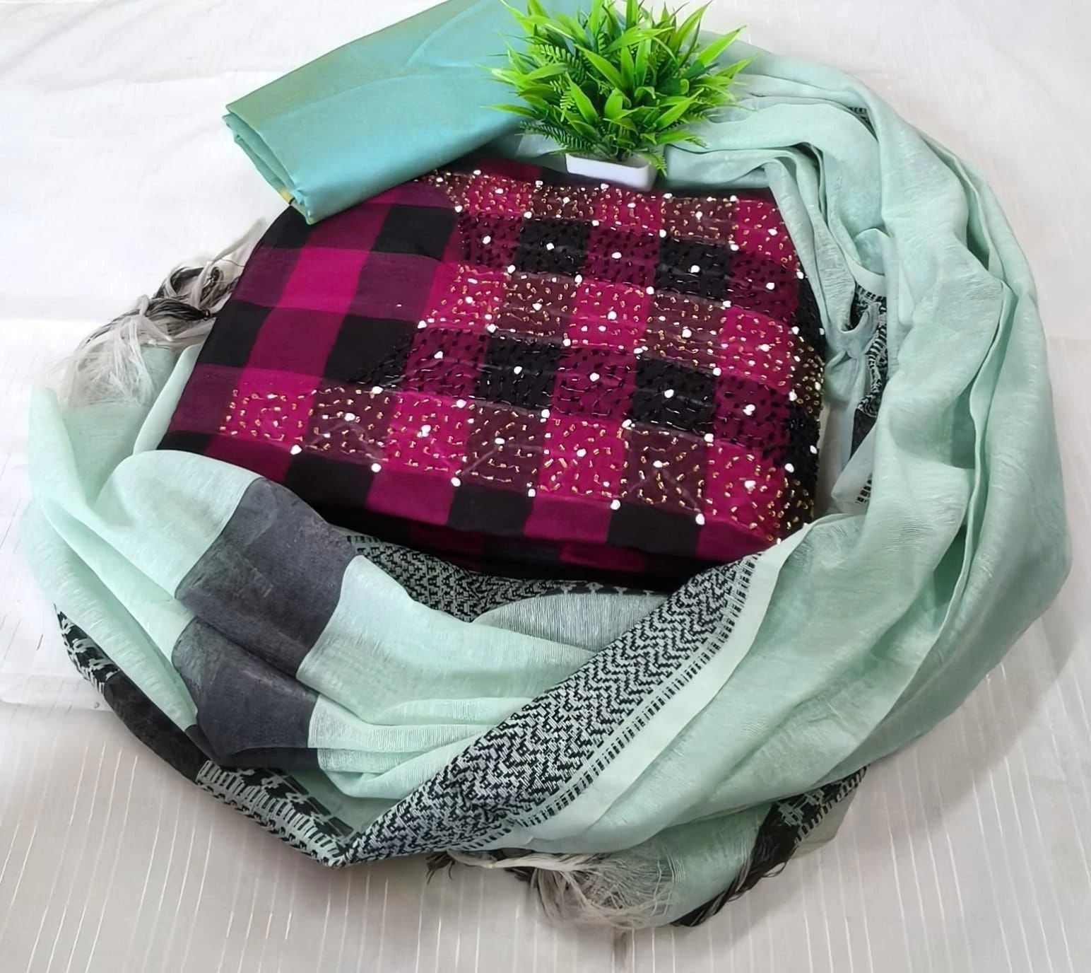 HANDWORK COTTON/SILK PIECE 1