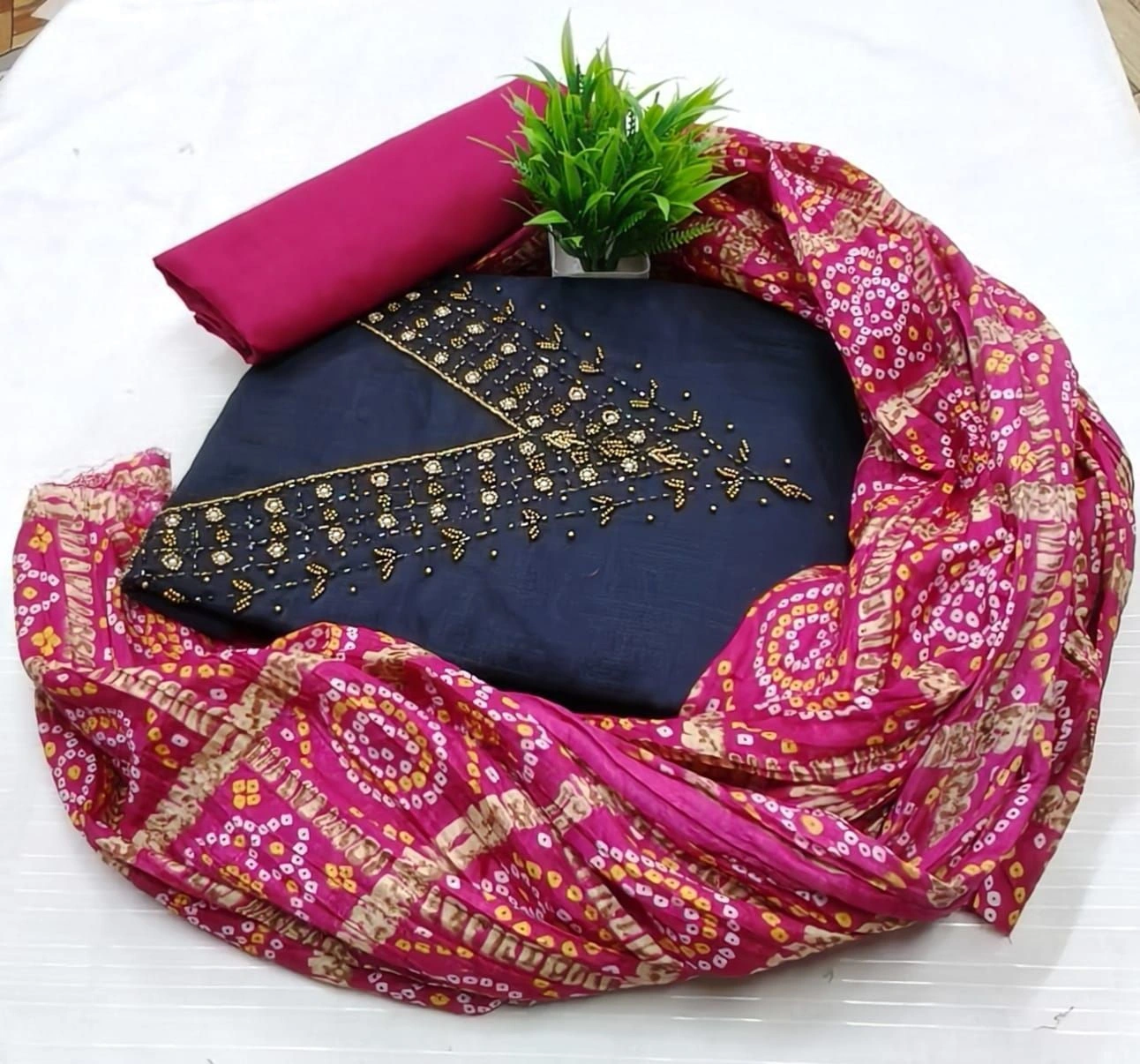 HANDWORK COTTON/SILK PIECE 4