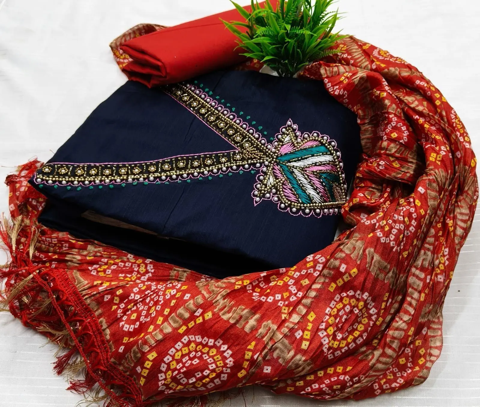 HANDWORK COTTON/SILK PIECE 5