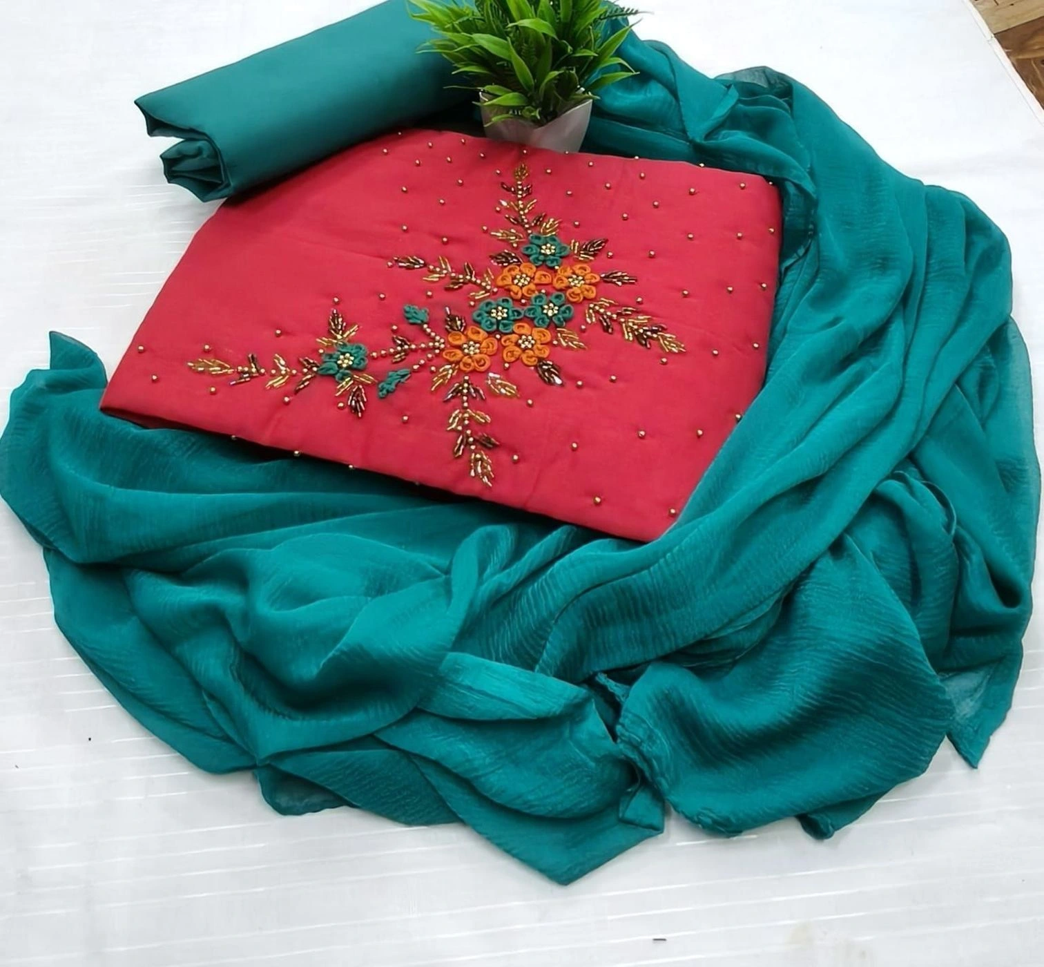 HANDWORK COTTON/SILK PIECE 8