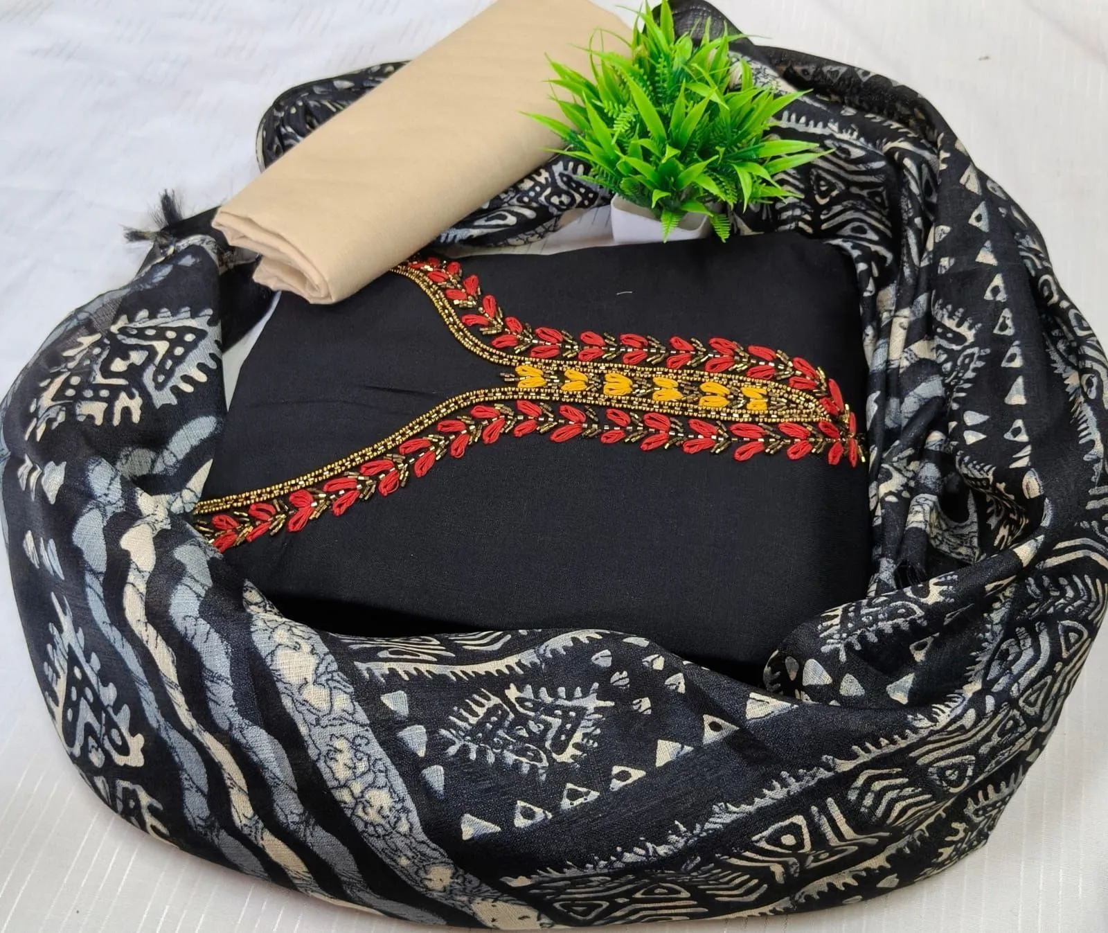 HANDWORK COTTON/SILK PIECE 12