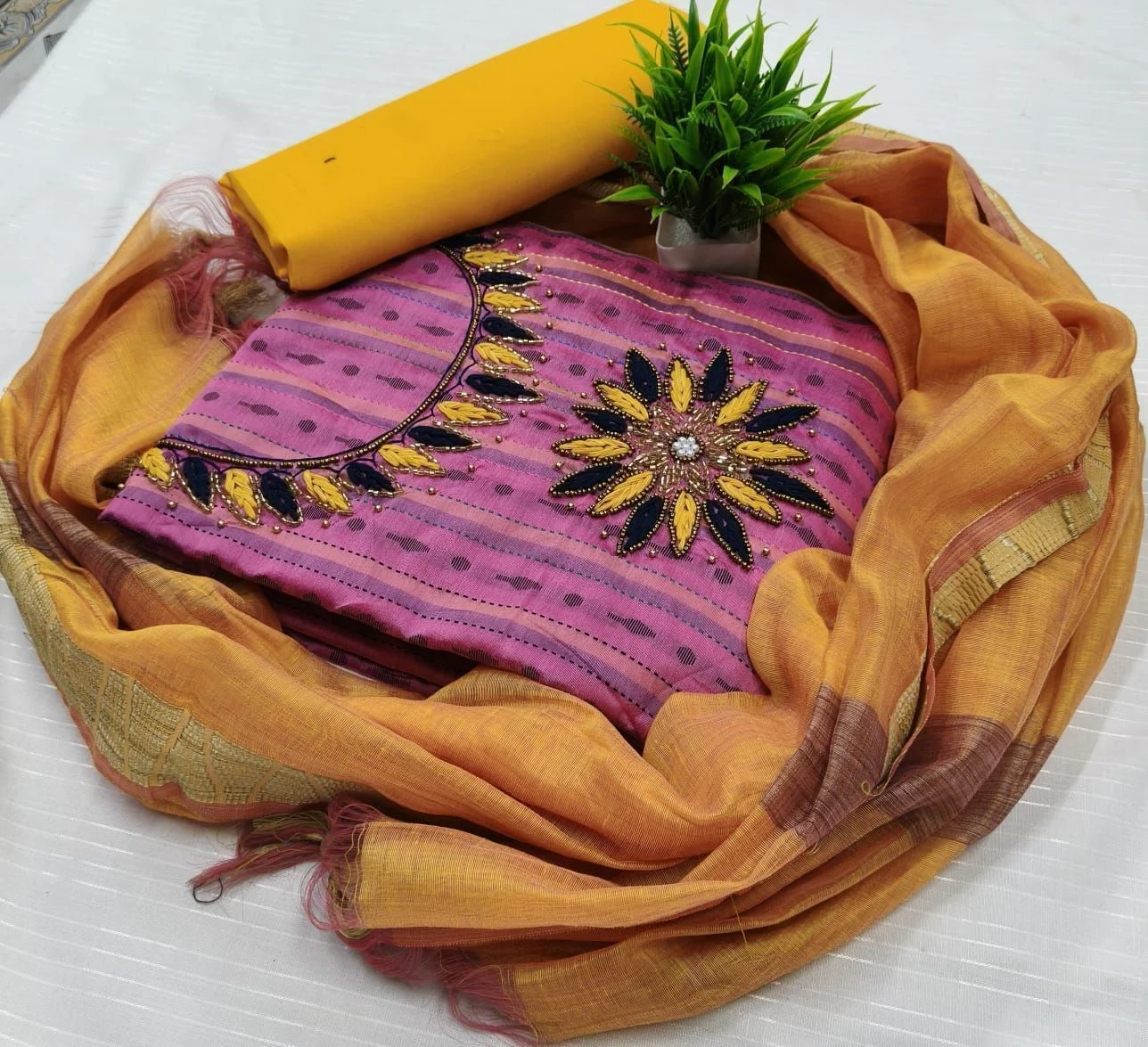 HANDWORK COTTON/SILK PIECE 14