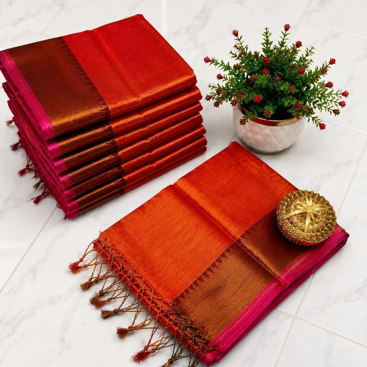 🪻 *Premium Quality Raga Tissue  Soft Silk Saree* 1