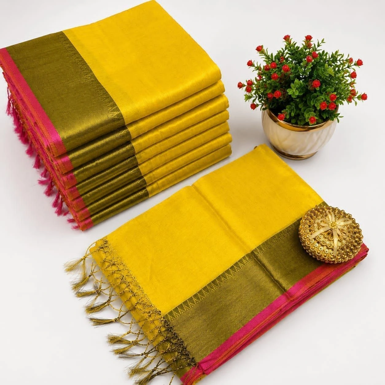 🪻 *Premium Quality Raga Tissue  Soft Silk Saree* 2