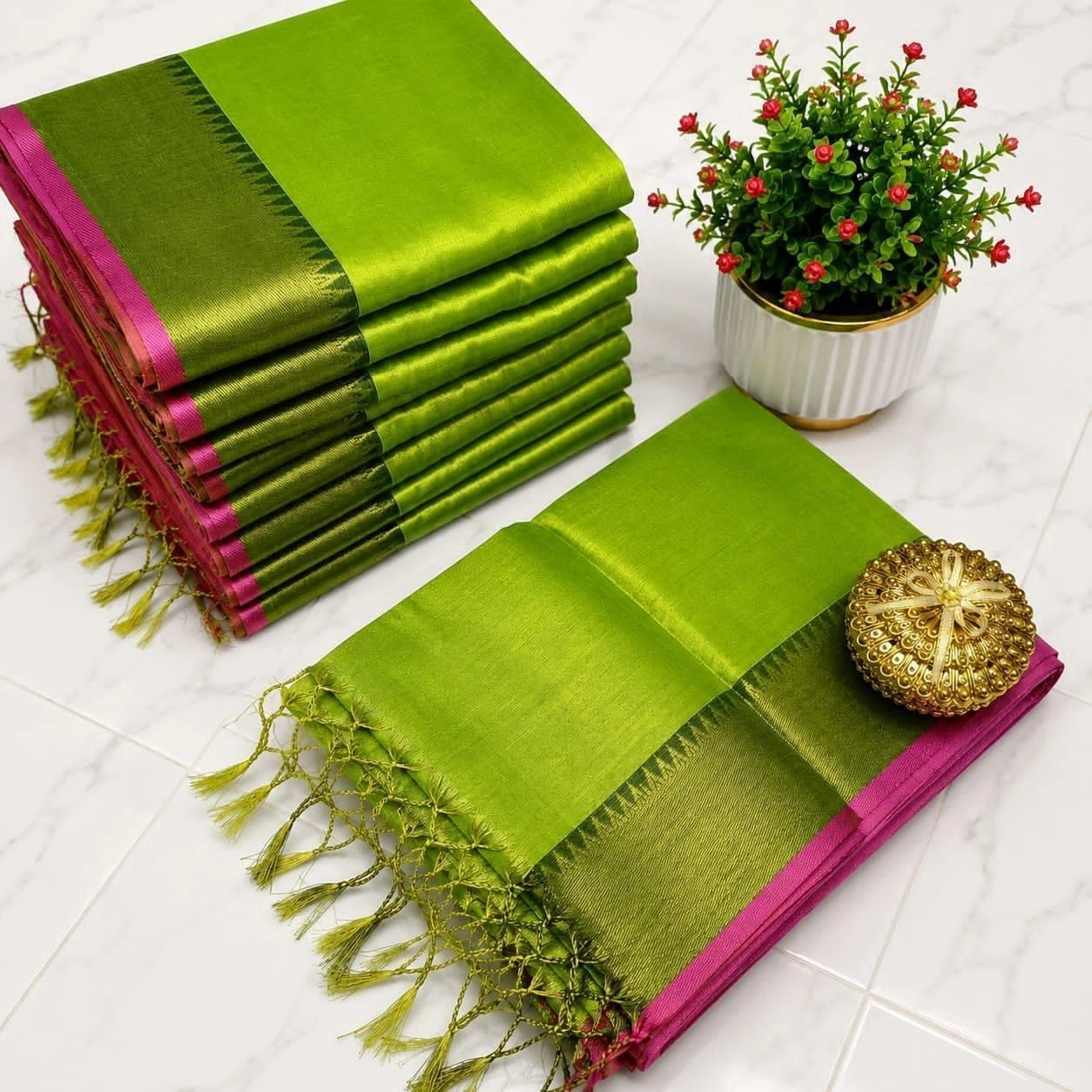 🪻 *Premium Quality Raga Tissue  Soft Silk Saree* 4