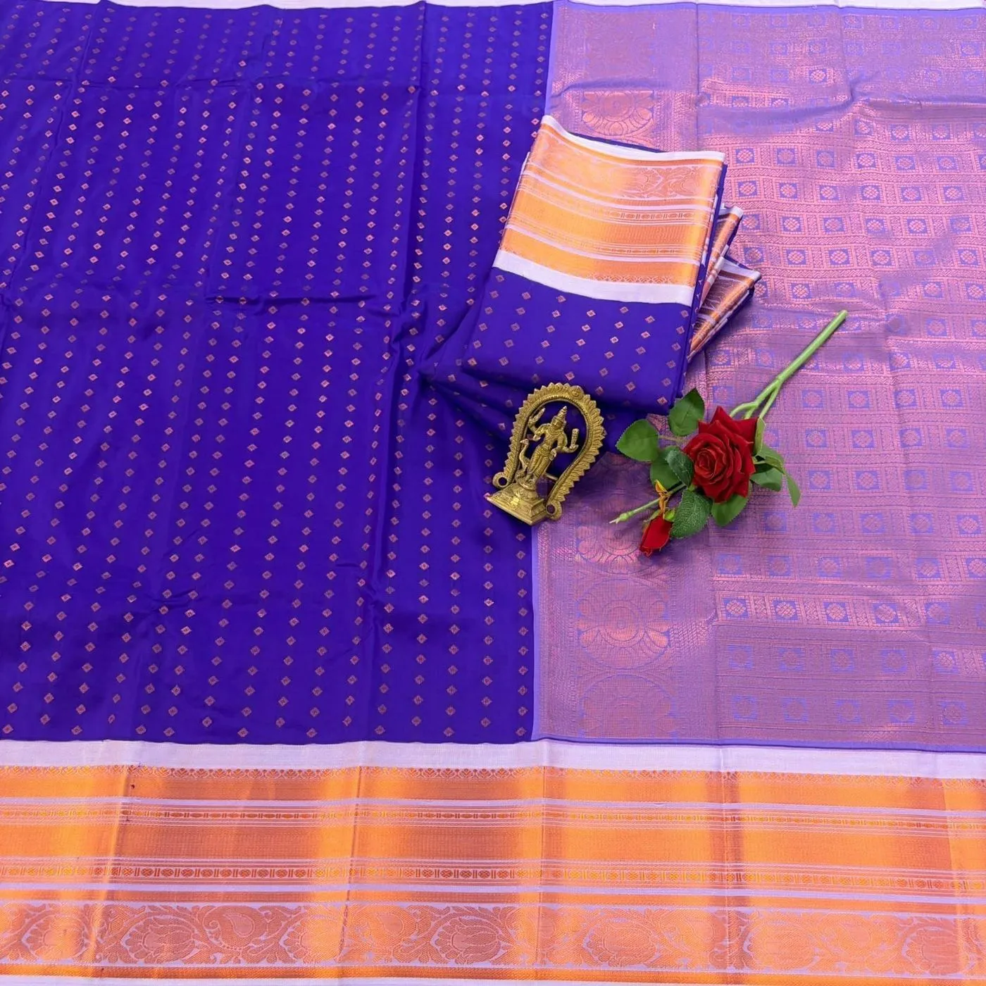 🪻 *Premium Quality Raga Tissue  Soft Silk Saree* 5
