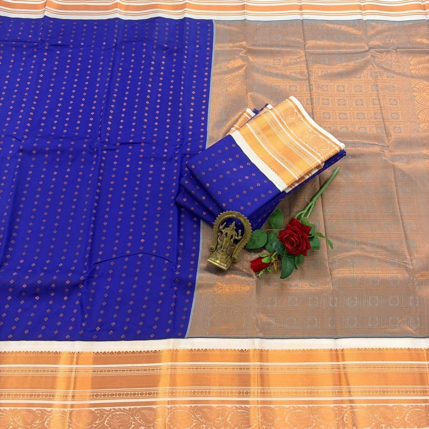 *SEMI KANCHIVARAM KORAVAI KOTTANJI BORDER  SAREES* 4