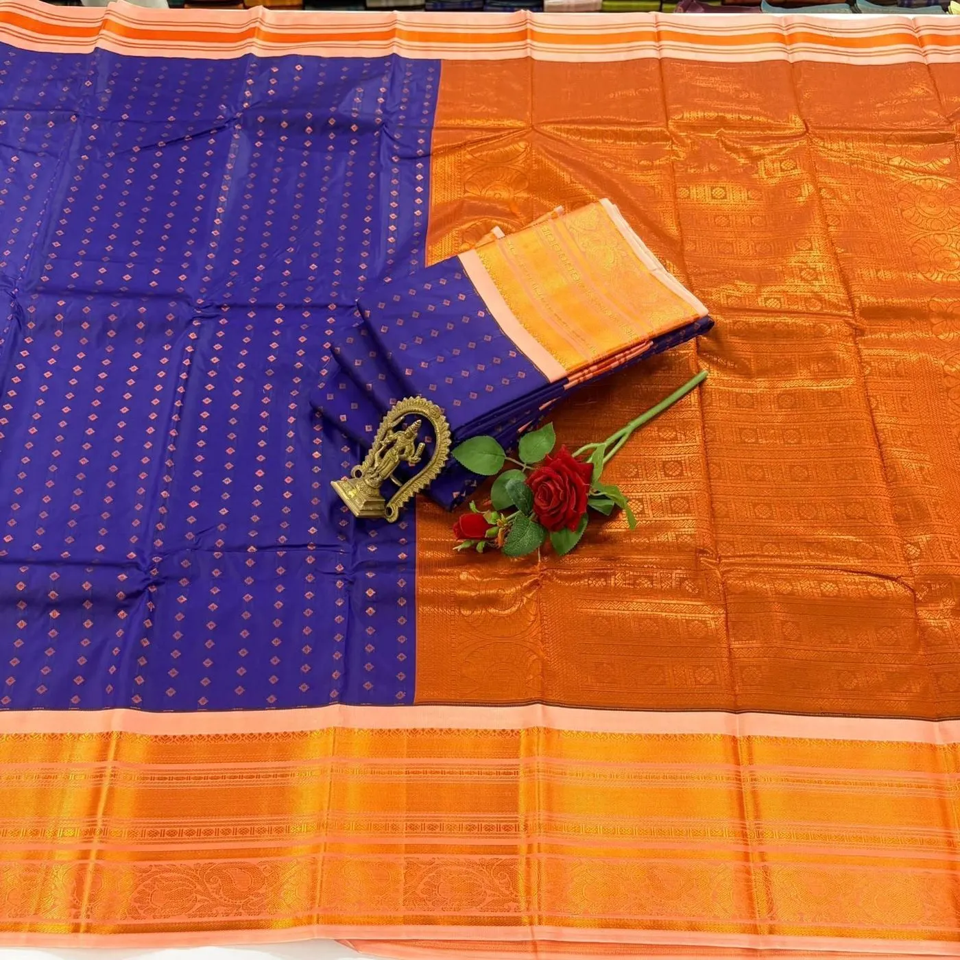 *SEMI KANCHIVARAM KORAVAI KOTTANJI BORDER  SAREES* 11
