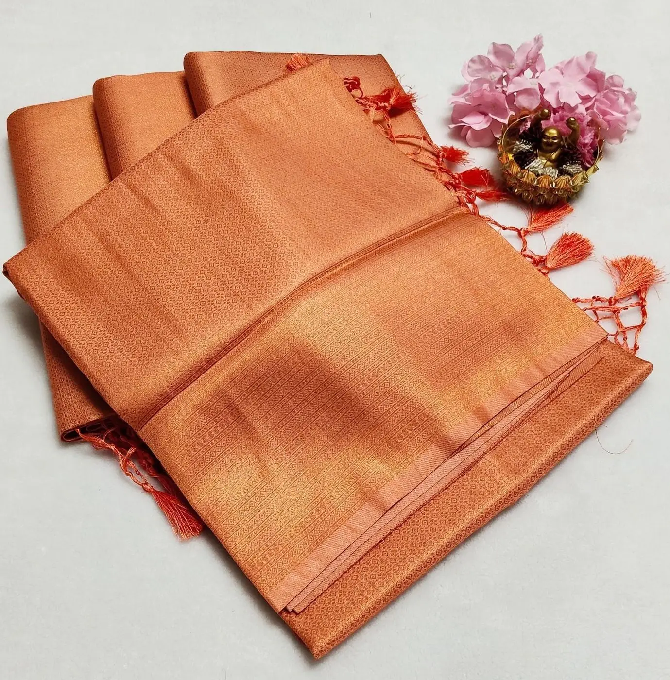 *COPPER SOFTY*
*Premium quality* Sarees 4