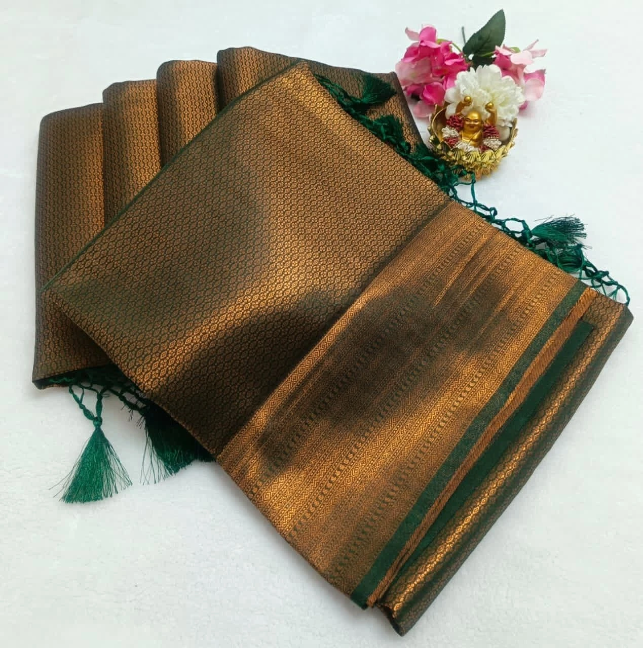 *COPPER SOFTY*
*Premium quality* Sarees 8