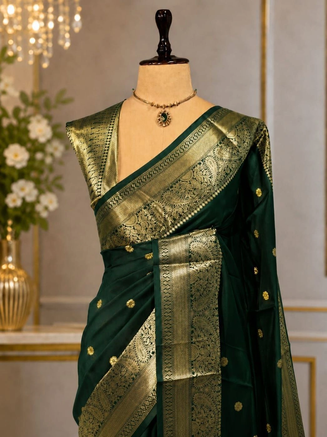 *Banarasi Semi Katan Semi Silk Sarees* 3