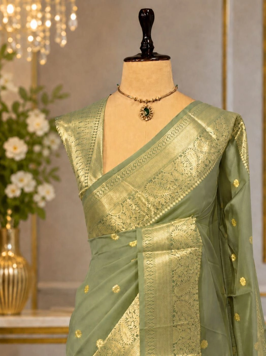 *Banarasi Semi Katan Semi Silk Sarees* 4