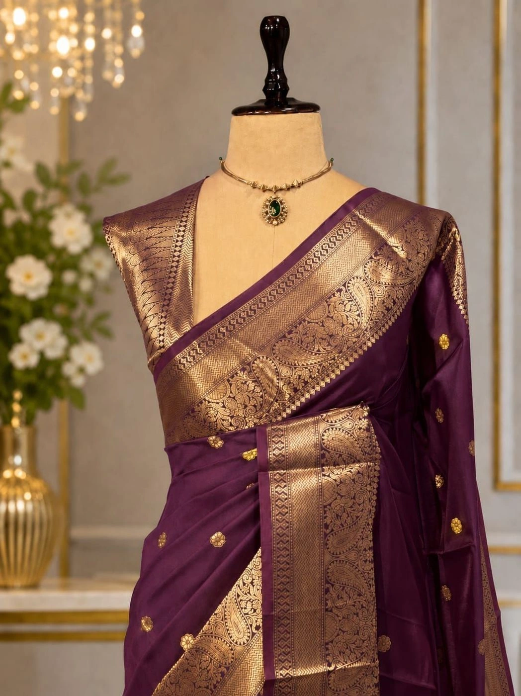 *Banarasi Semi Katan Semi Silk Sarees* 6
