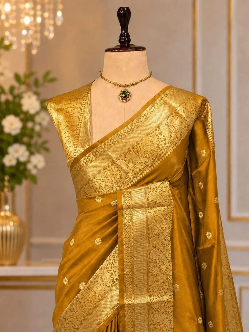 *Banarasi Semi Katan Semi Silk Sarees* 7