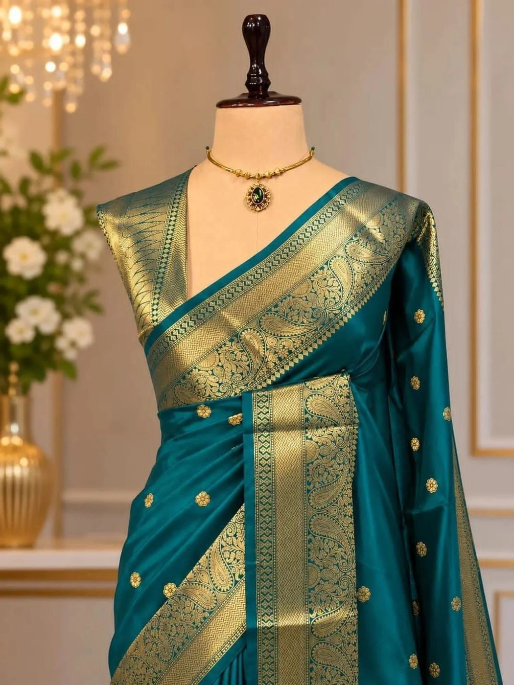 *Banarasi Semi Katan Semi Silk Sarees* 8