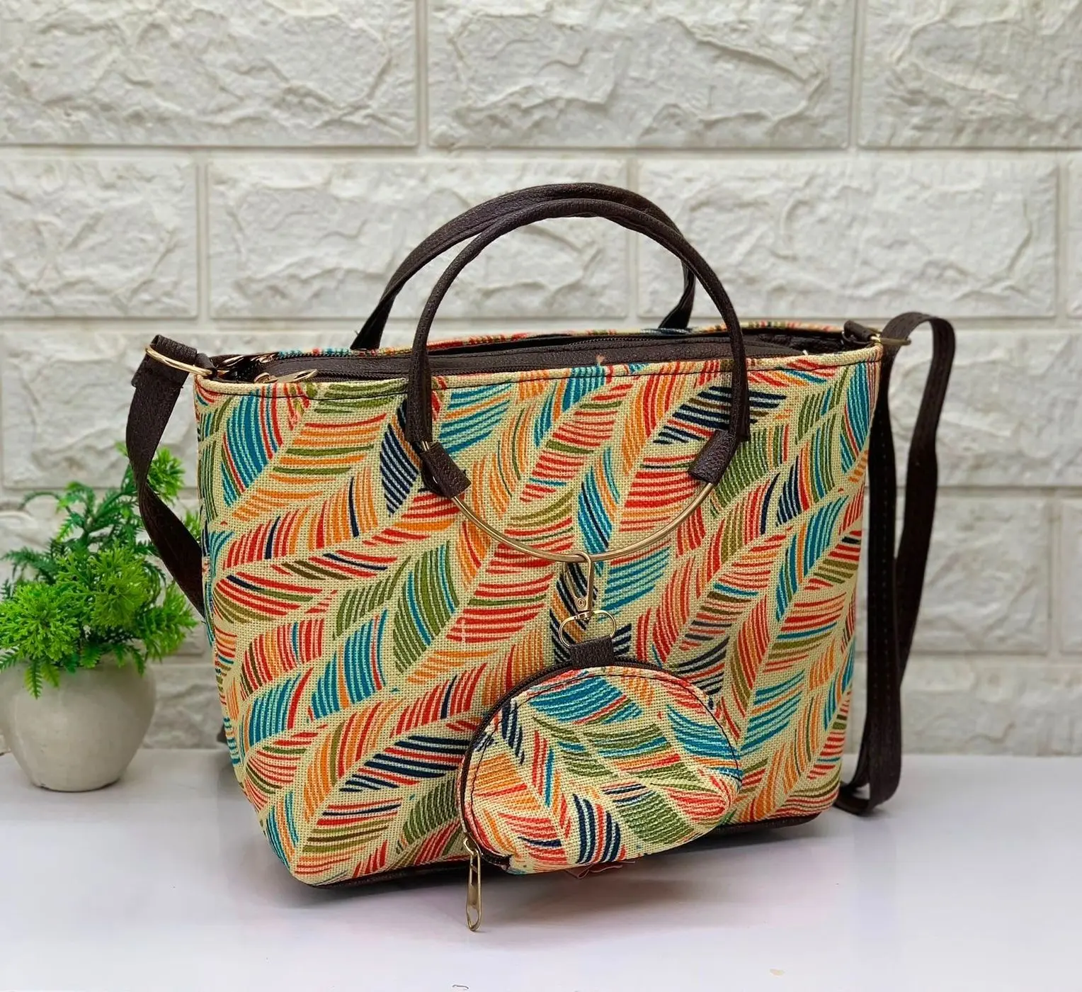 *Fancy Jute Sling For Women And Girls*+ Coin Pouch 2
