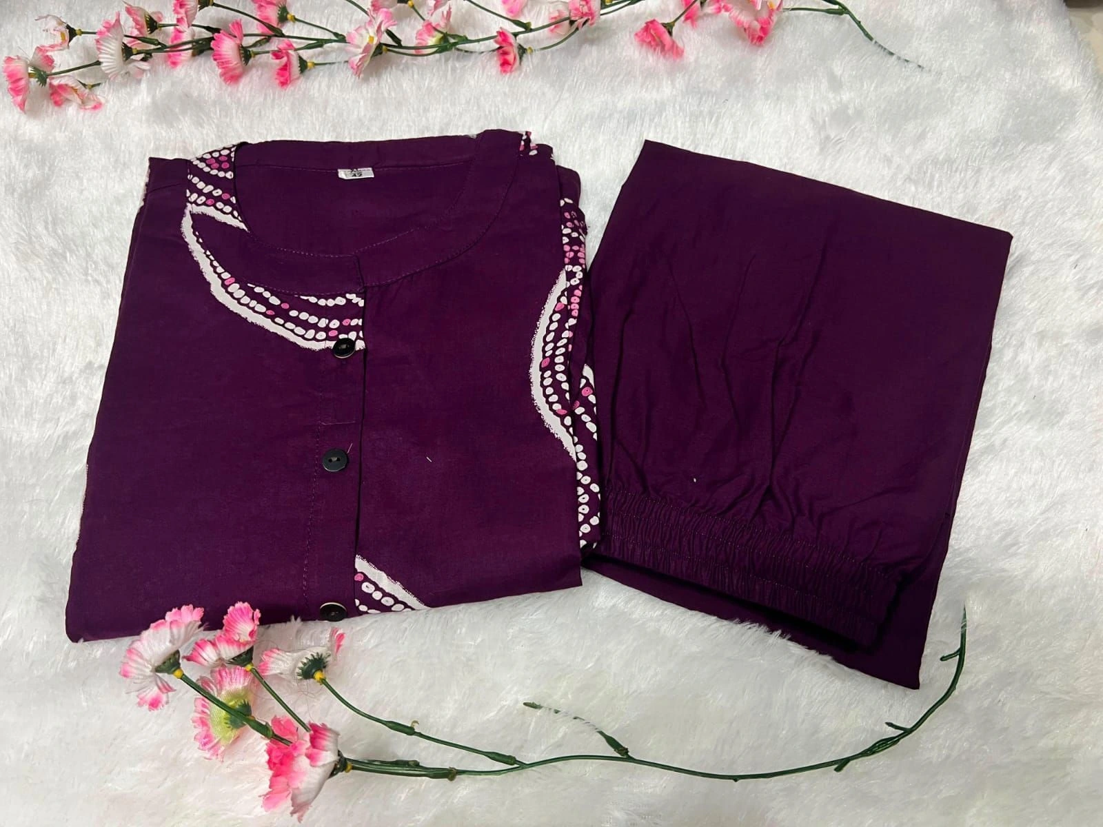 💃Coord - set for all seasons 🌞
Premium cotton  dress with beautiful print work 3