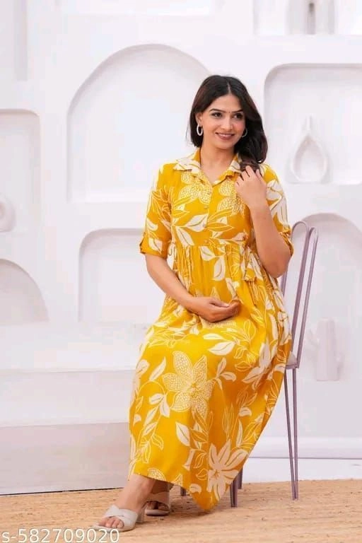 🌸 Stylish Maternity Kurti/Gown 💜 1