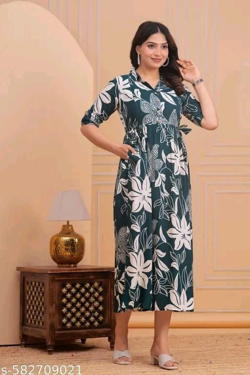 🌸 Stylish Maternity Kurti/Gown 💜 2