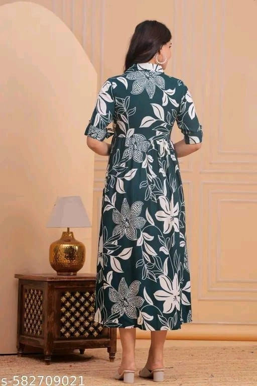 🌸 Stylish Maternity Kurti/Gown 💜 3