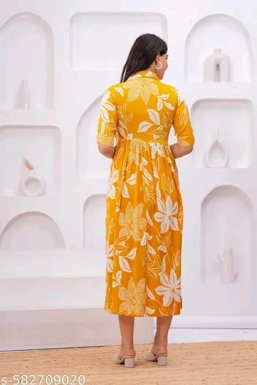 🌸 Stylish Maternity Kurti/Gown 💜 5