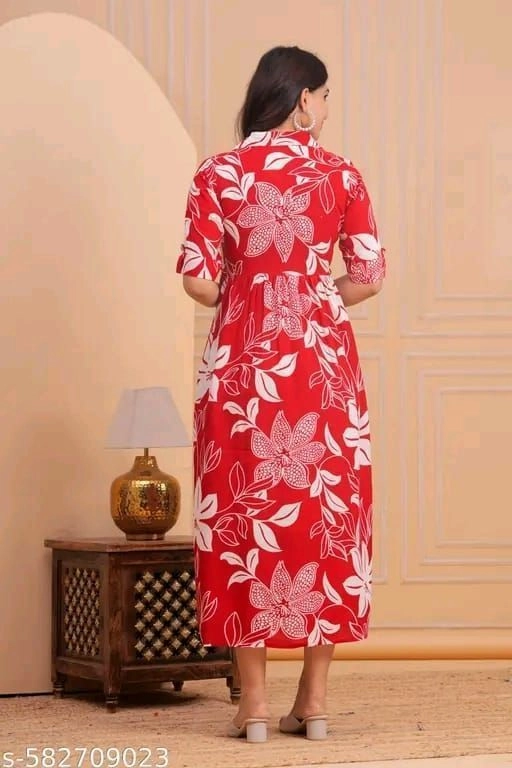 🌸 Stylish Maternity Kurti/Gown 💜 6