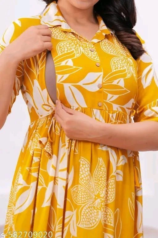 🌸 Stylish Maternity Kurti/Gown 💜 16
