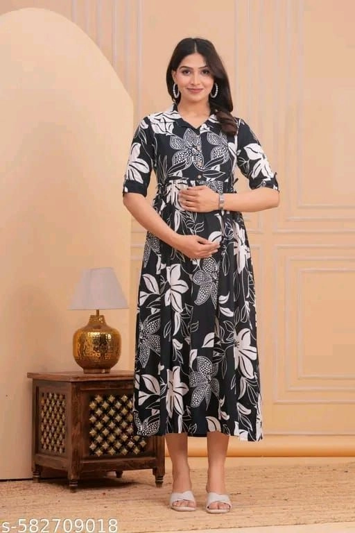 🌸 Stylish Maternity Kurti/Gown 💜 17