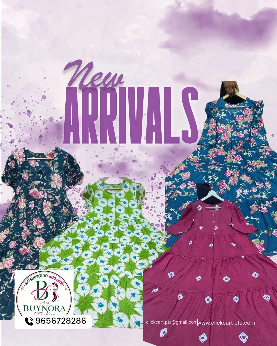 Cotton Midi-Full Printed And Square neck With Button in Font* 1