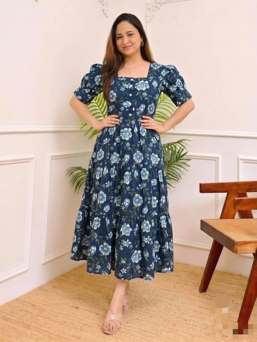 Printed Cotton Midi - A timeless classic for versatile elegance. 1