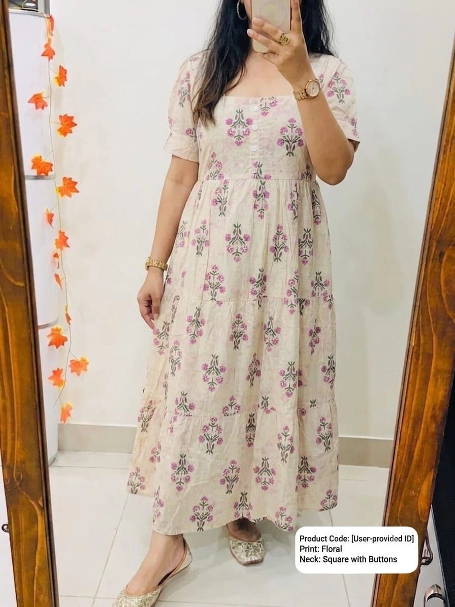 Printed Cotton Midi - A timeless classic for versatile elegance. 6