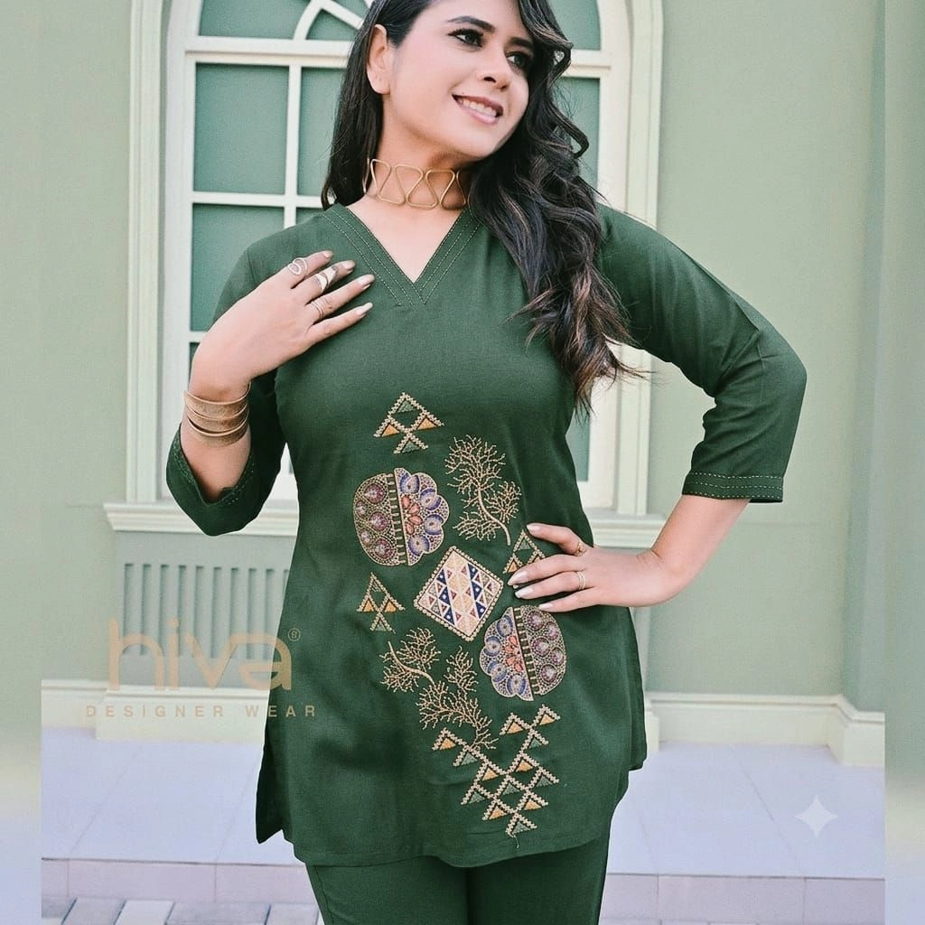 *🌸 Premium cotton 60*60 Embroidered Co-ord Set 🌸* 1