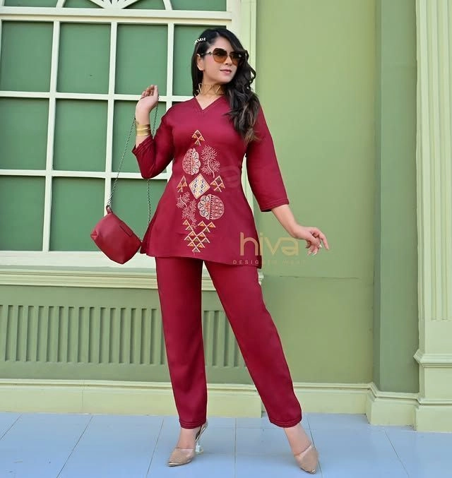 *🌸 Premium cotton 60*60 Embroidered Co-ord Set 🌸* 4