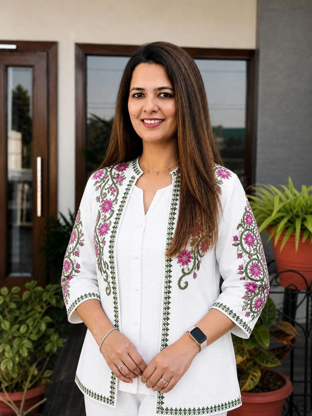 A stunning three-piece outfit for Party/Office use. 1