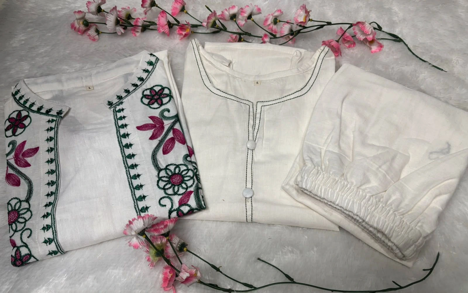 A stunning three-piece outfit for Party/Office use. 9