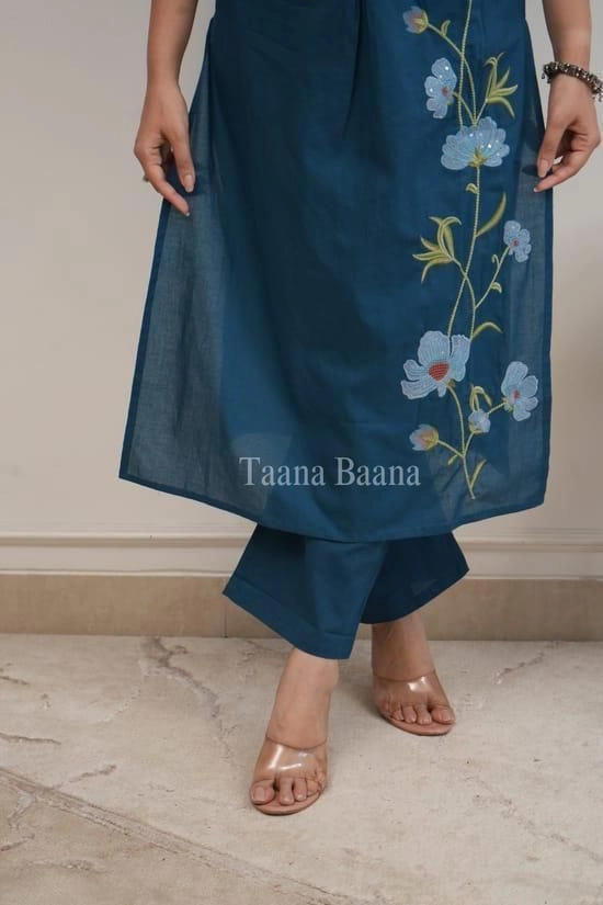 👗 *Cotton two piece set with  two pockets in pant and  Complete embroidery work* 11
