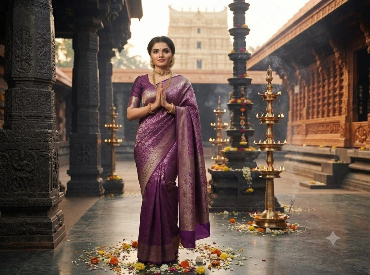 Banarasi saree with silver zari 1
