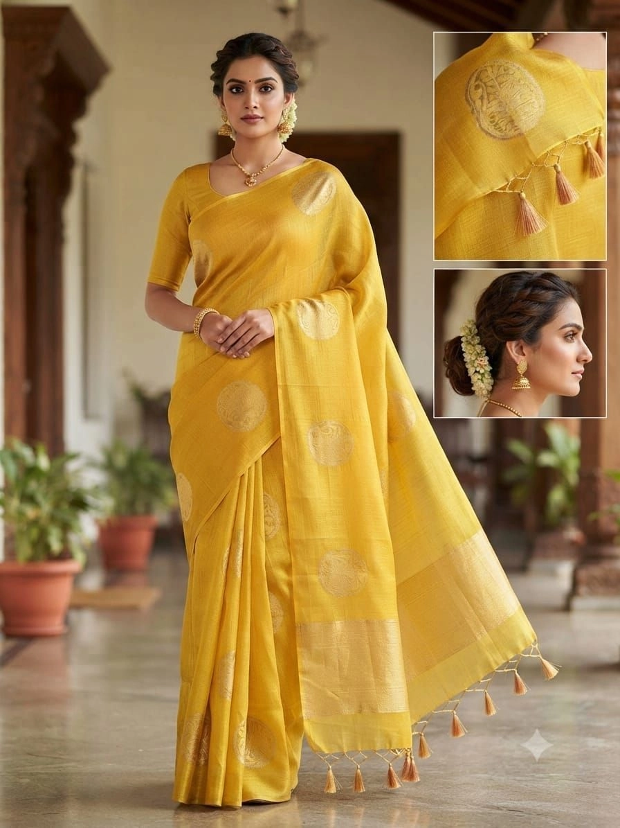 Temple wear elegant Tissue Saree 3