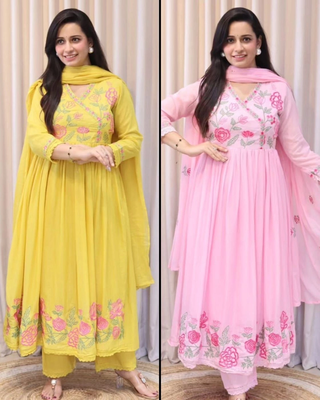 ANARKALI EMBROIDERY 
KURTA PANT WITH DUPPATA SET 4