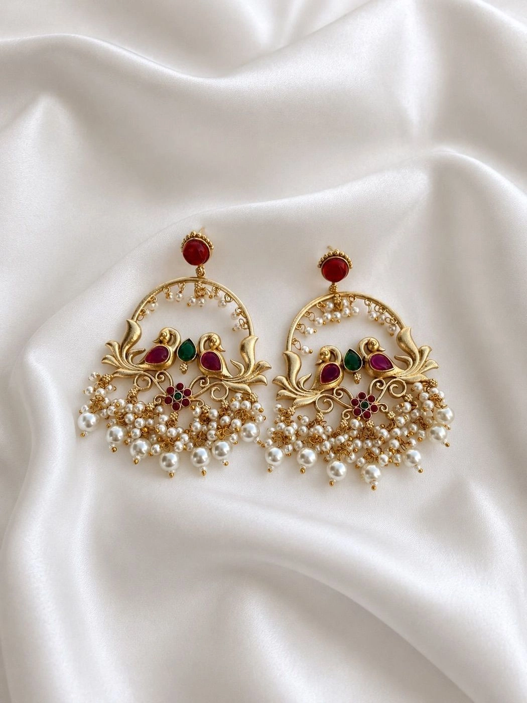 Mayura Pearl Gold Danglers 1
