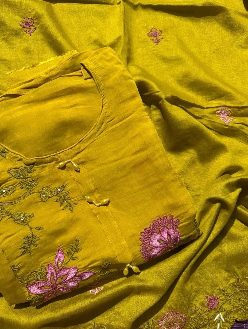 Mul Cotton Unstitched suit set