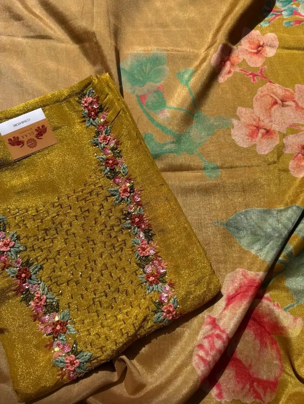 Shimmer Silk Unstitched suit set