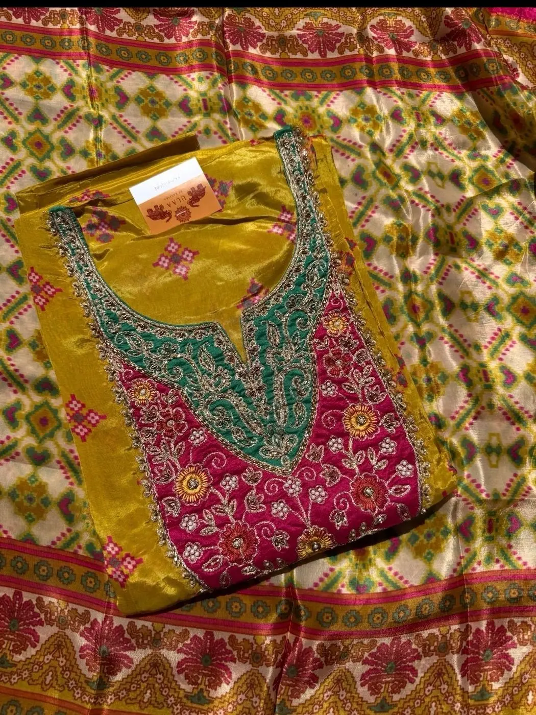 Crape Unstitched suit set