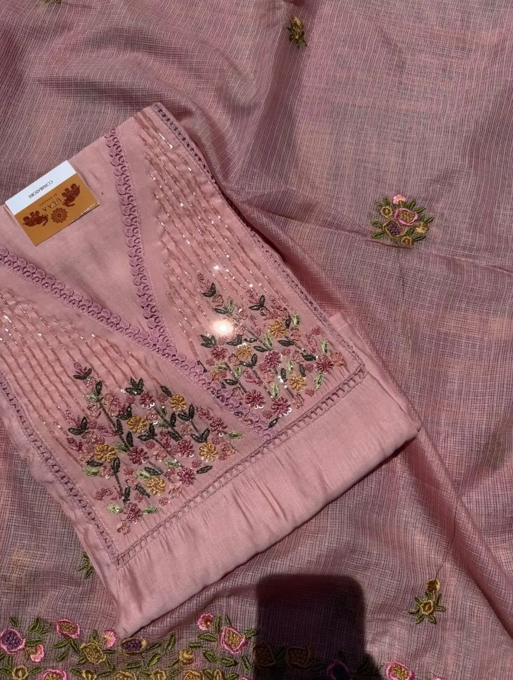 Kota cotton unstitched suit set