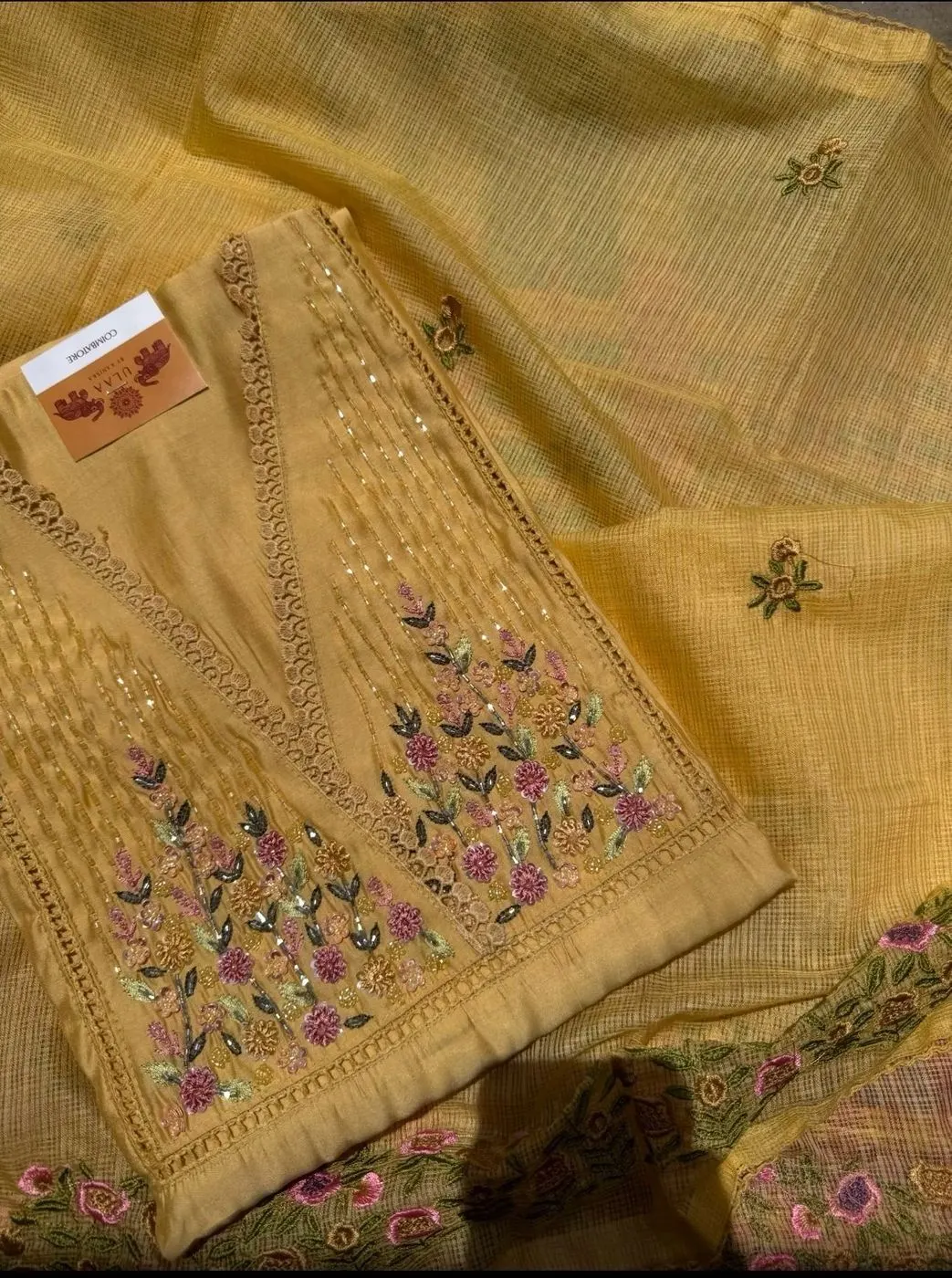 Kota cotton unstitched suit set