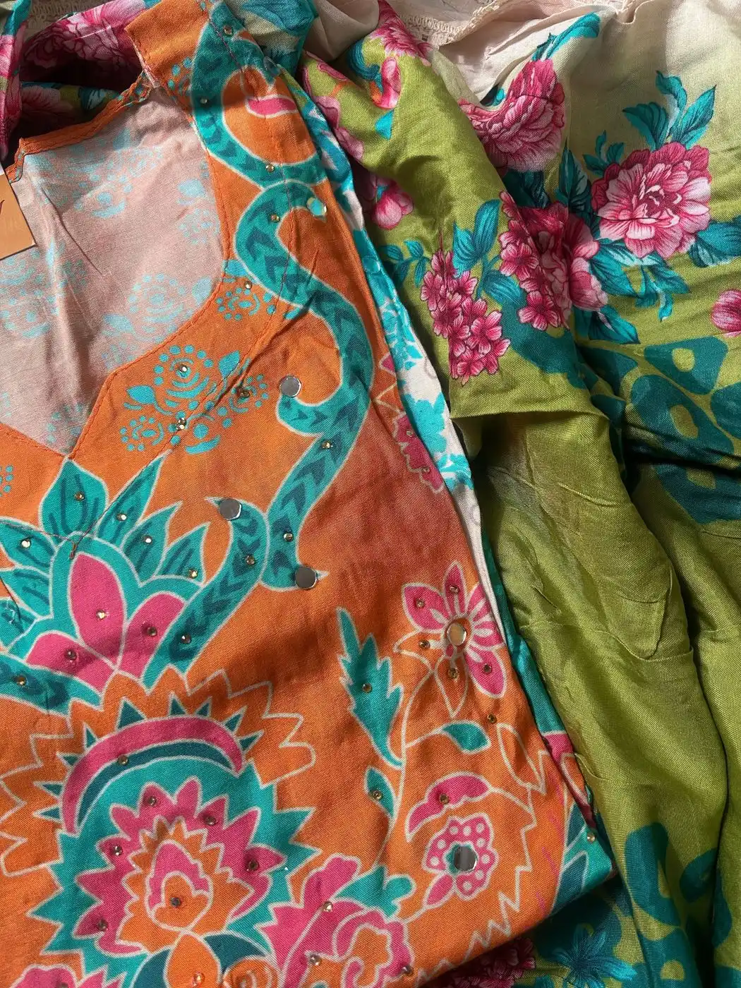Organza unstitched suit 1