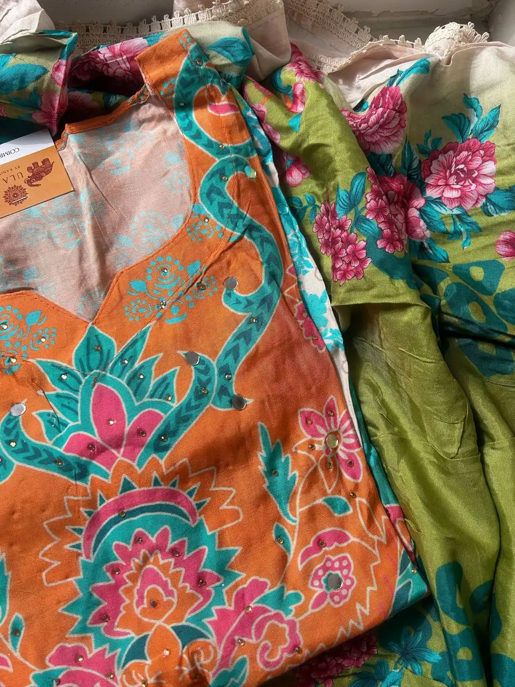 Organza unstitched suit 2